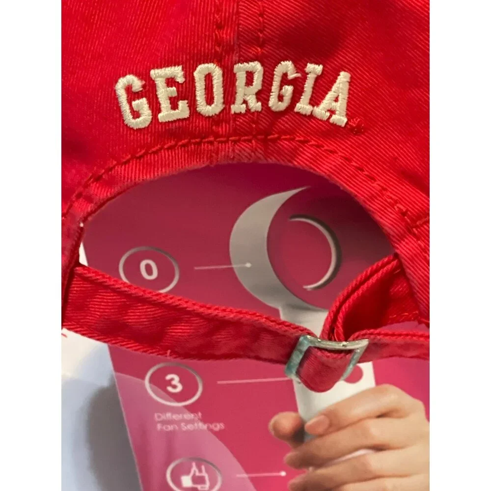 Georgia Bulldogs Adjustable Red & Beige Baseball Cap By Top Of The World preowne